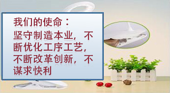 我們的使命：堅(jiān)守制造本業(yè)，不斷優(yōu)化工序工藝，不斷改革創(chuàng)新，不謀求快利